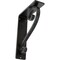 Ekena Millwork Edwards Wrought Iron Bracket, (Triple center brace), Antiqued Pewter 2"W x 5 1/2"D x 8"H BKTM02X05X08TEDAPW - alternate 1